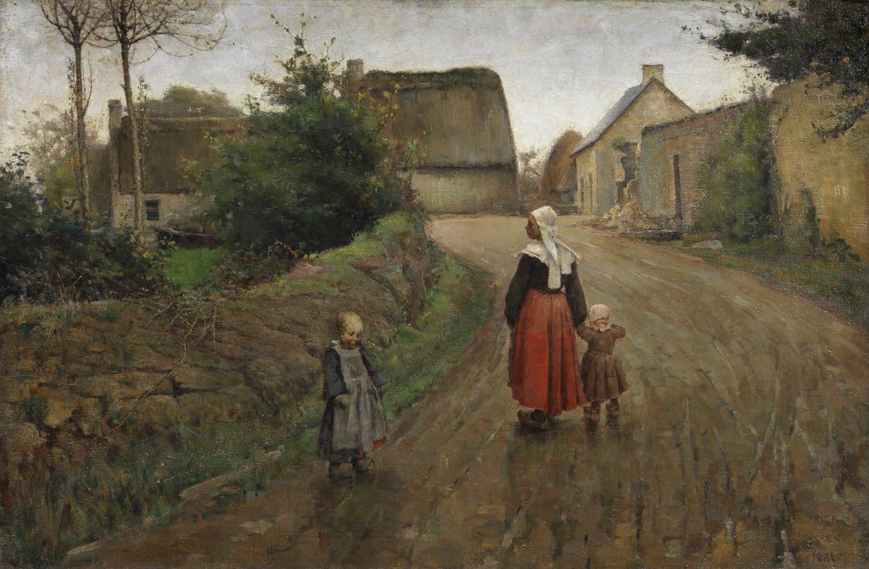 Rua em Pont-Aven de Archibald Standish Hartrick