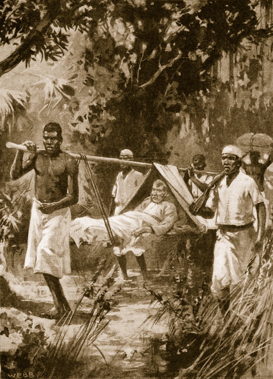 David Livingstone continuou sua jornada pela África apesar de estar doente de Archibald Webb