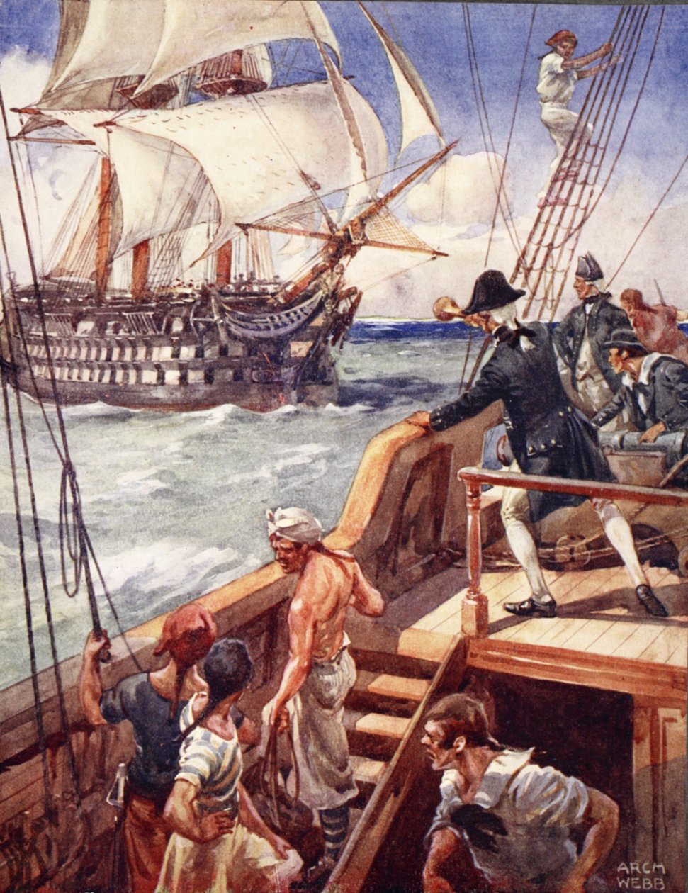 Nosso capitão Hailed o francês &39;Ho!&39;, De baladas de lutas famosas, primeira edição, 1920 de Archibald Webb