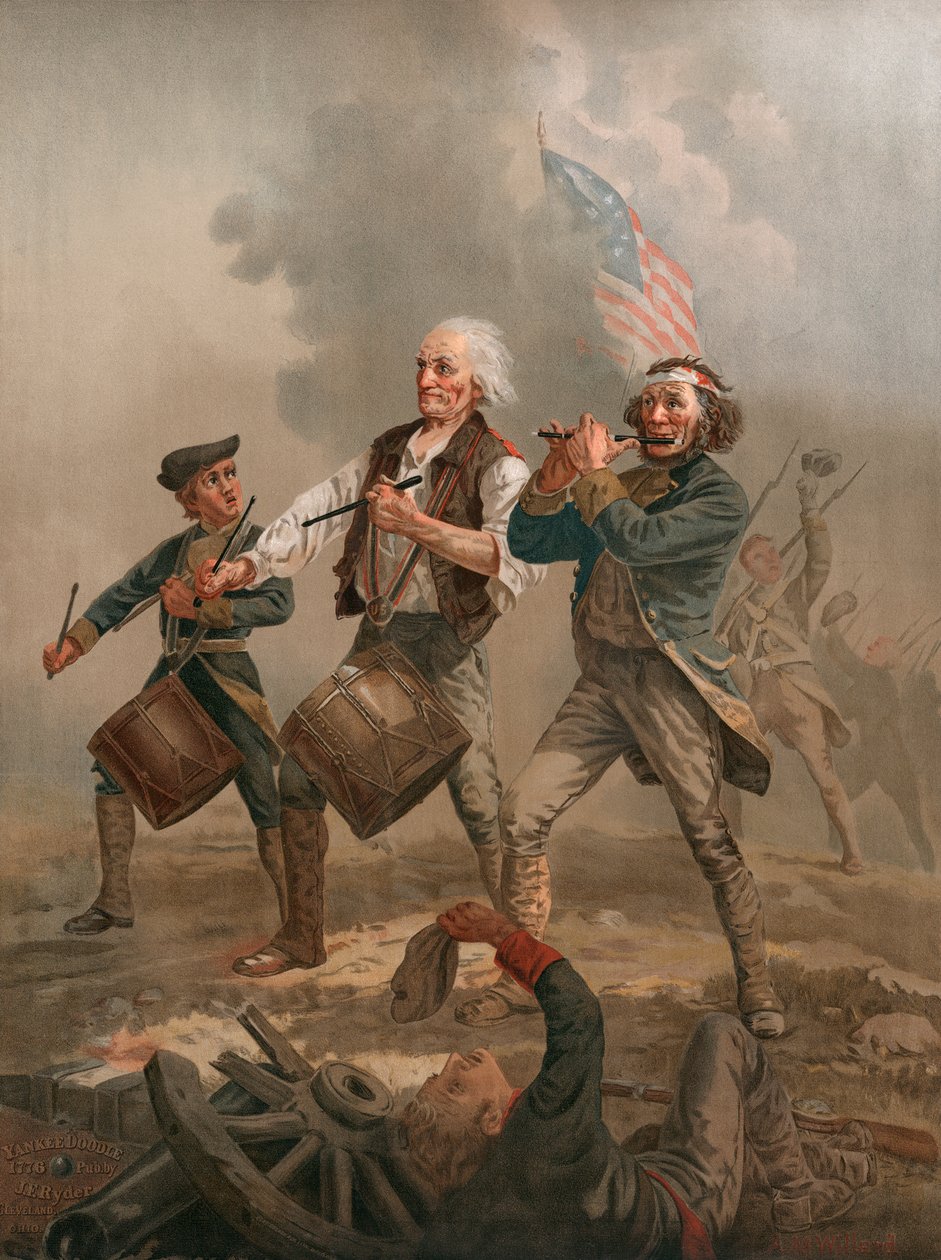 Yankee Doodle ou O Espírito de 76, c.1875 (cromolitografia) de Archibald Willard