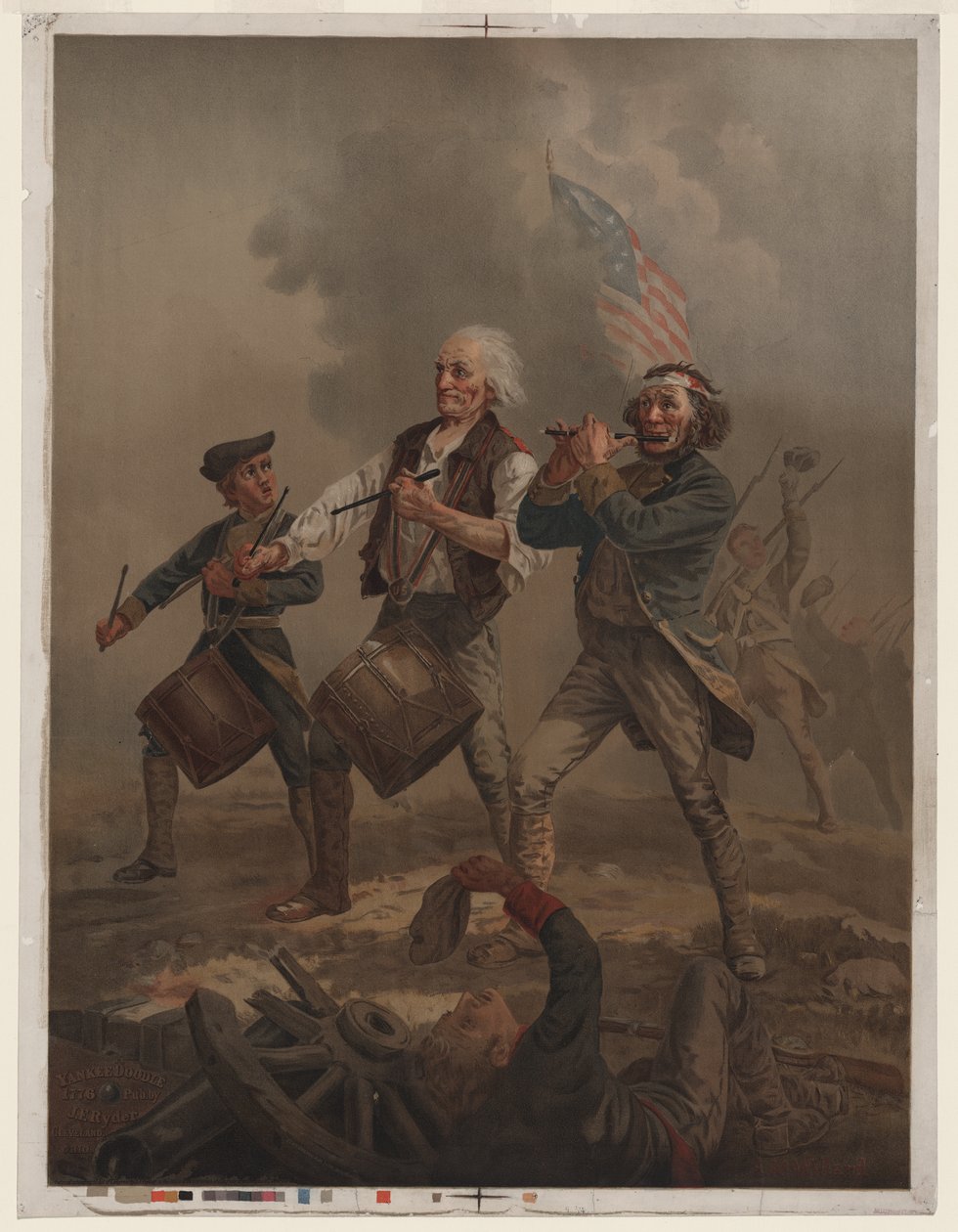 Yankee doodle 1776, c.1876 (cromolitografia) de Archibald Willard