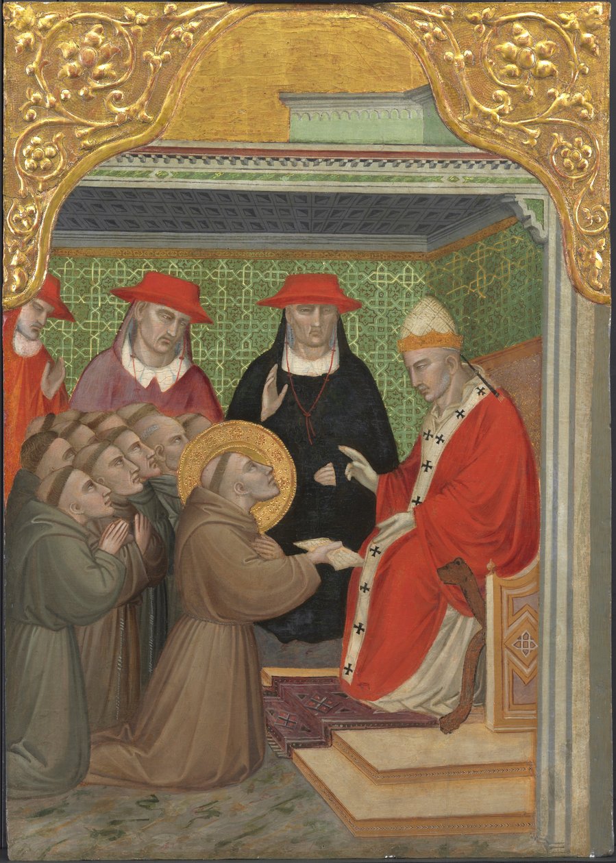 São Francisco diante do Papa de Aretino Luca Spinello or Spinelli