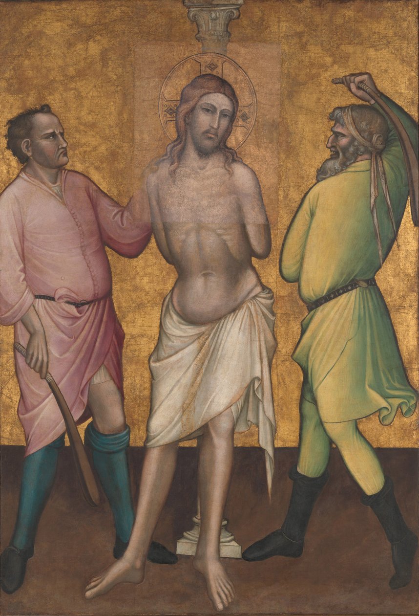 A Flagelação, c.1395-1400 de Aretino Luca Spinello or Spinelli