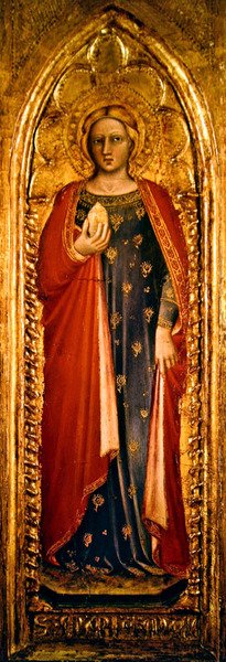 O Magdalen (óleo sobre painel) de Aretino Luca Spinello or Spinelli