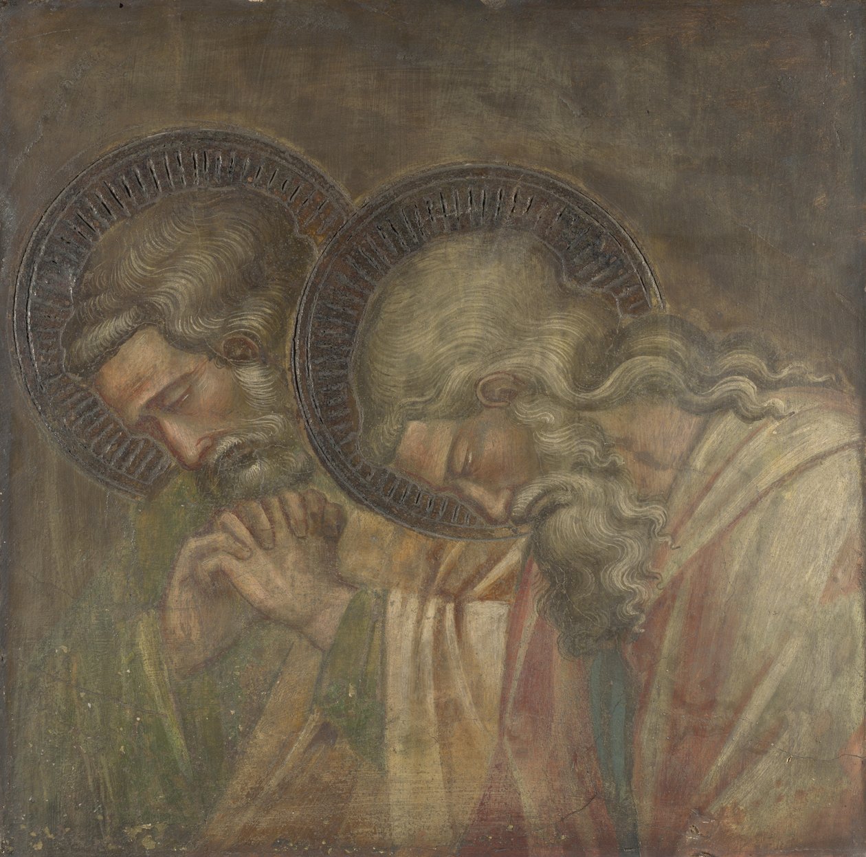 Dois Enlutados Haloed, ca 1390 de Aretino Spinello