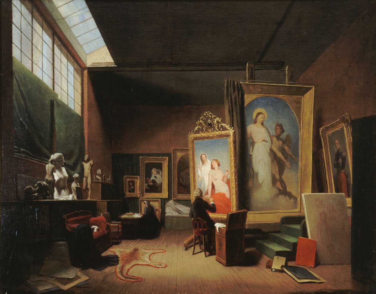Atelier dAry Scheffer, rue Chaptal, 1851. de Arie Johannes Lamme