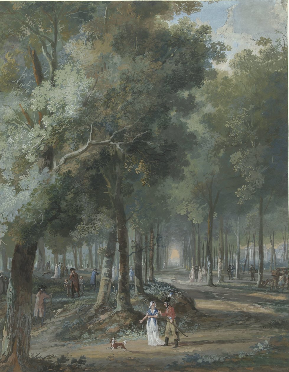 Caminhantes num parque de Arie Lamme
