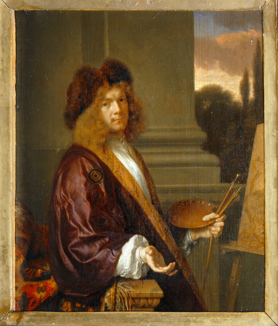 Autorretrato com cavalete ... de Arie de Vois