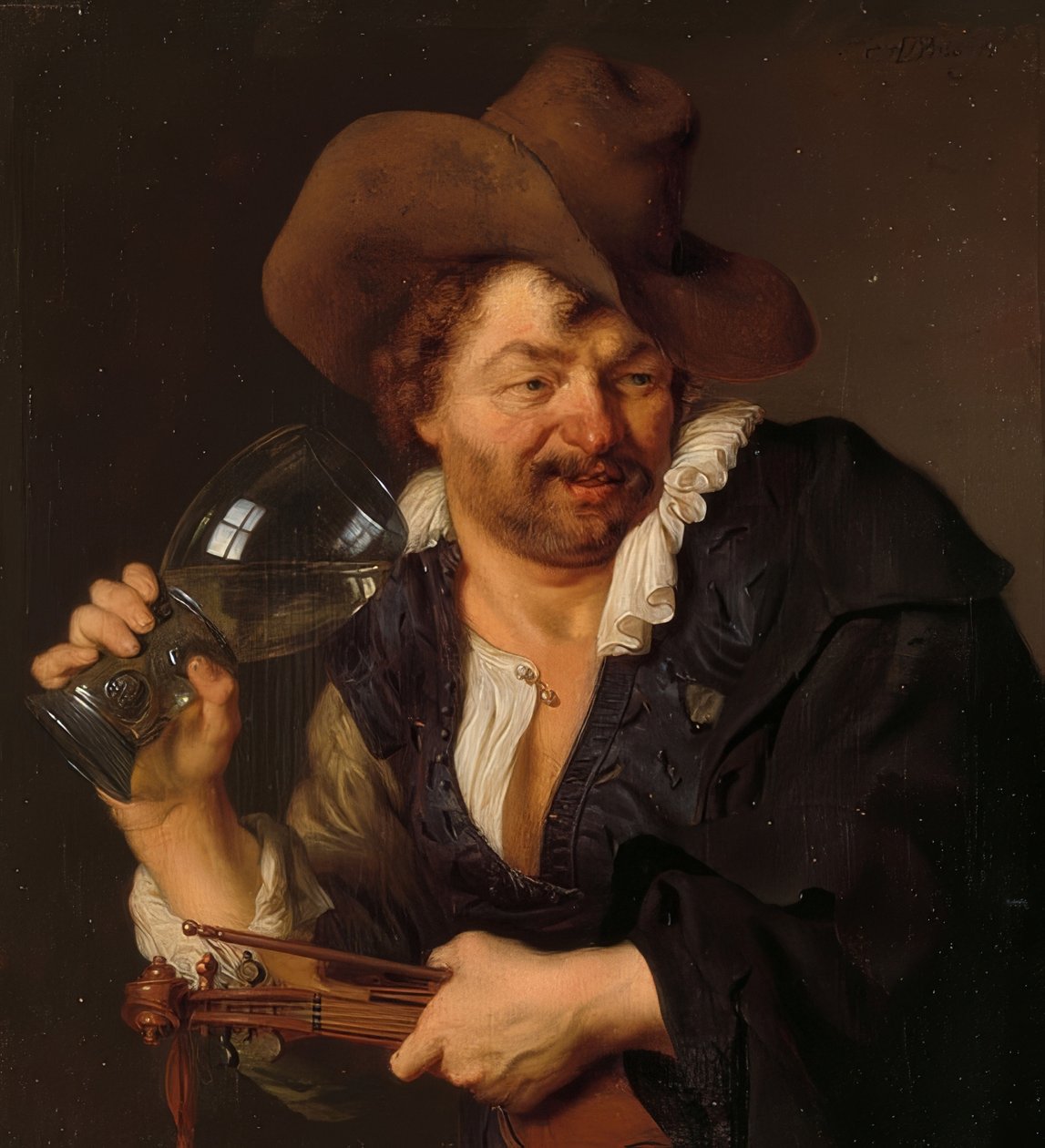 O violinista alegre. 1660-80 de Arie de Vois