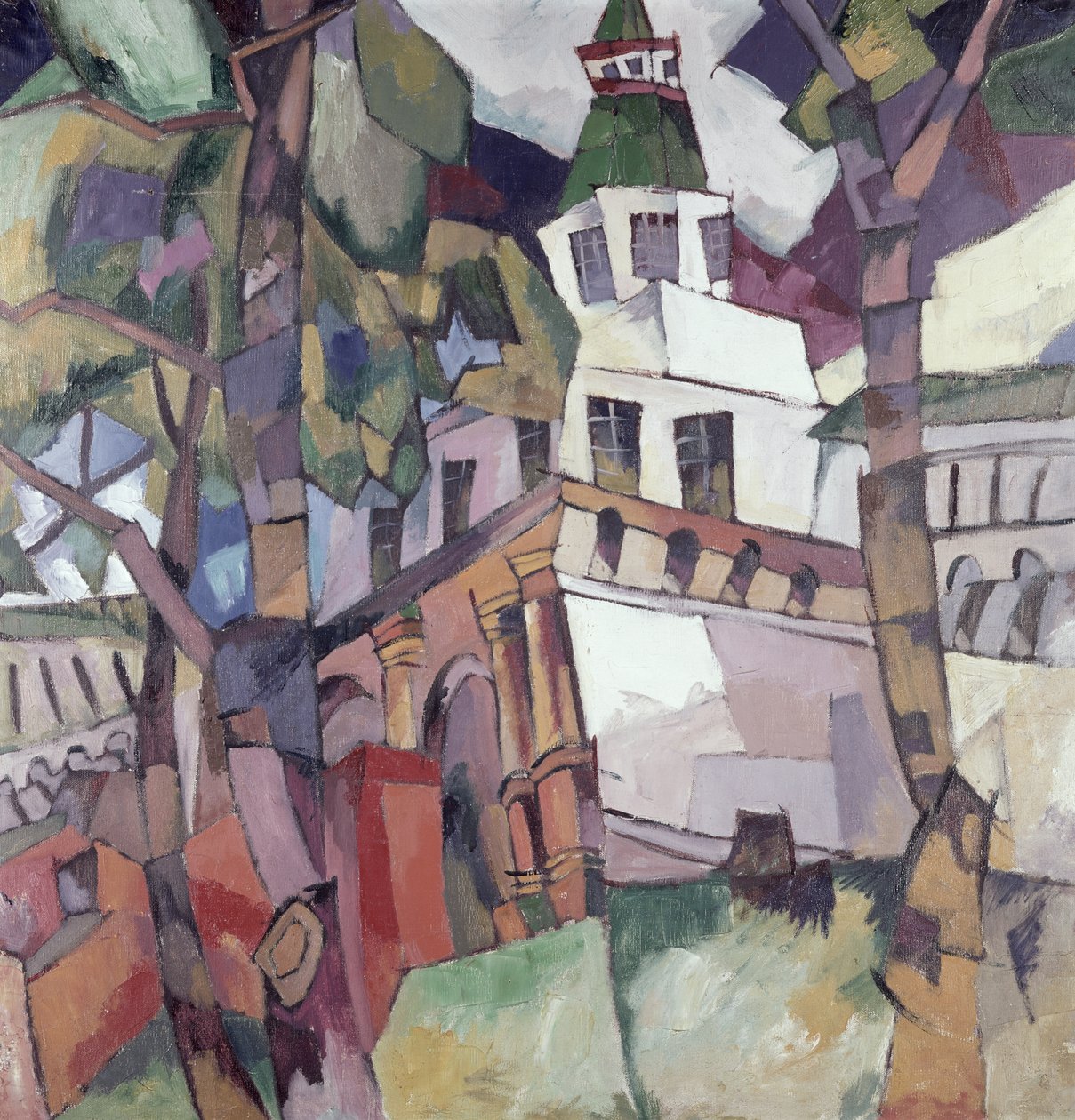 Gates of Tour, estudo para a Nova Jerusalém, 1917 de Aristarkh Vasilievic Lentulov