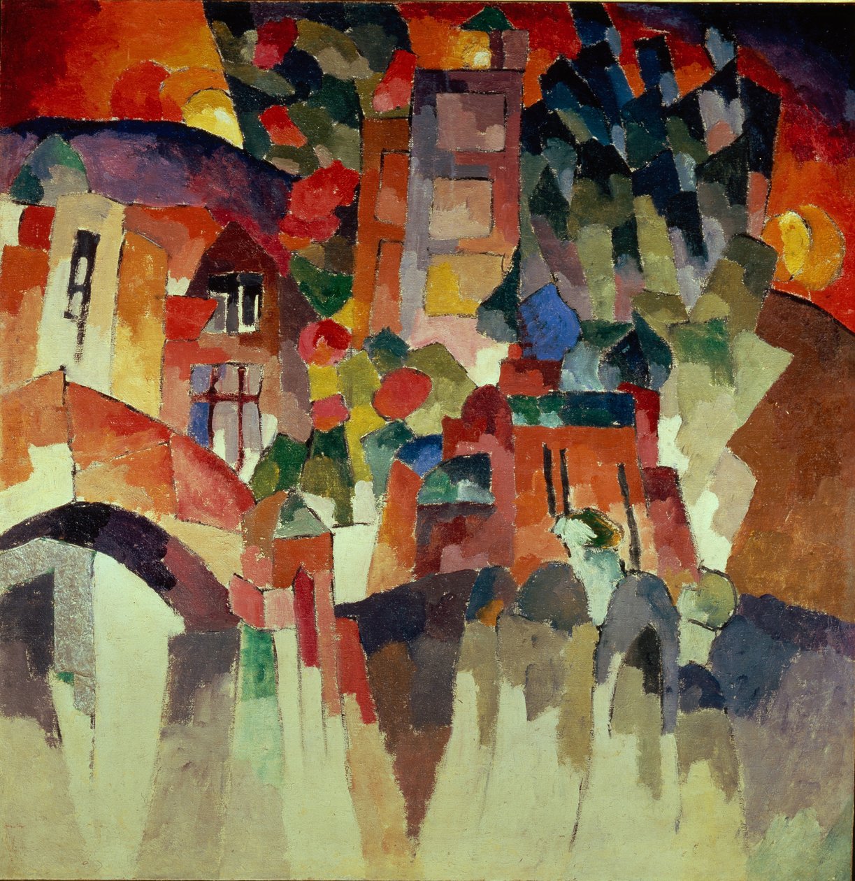 Paisagem de Kislovodsk Paisagem com portões, 1913 de Aristarkh Vasilievic Lentulov