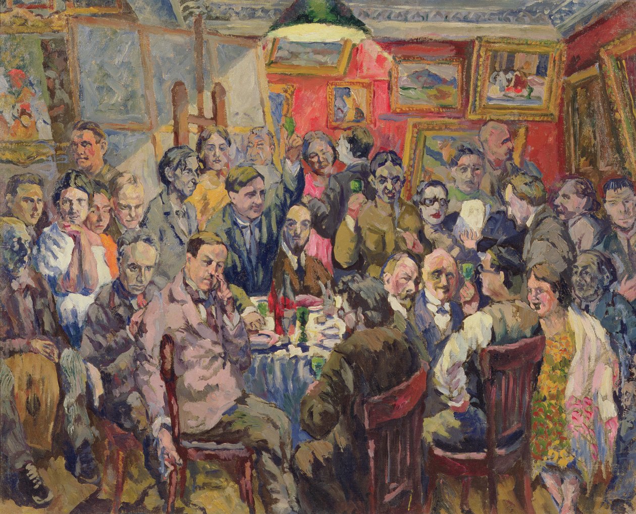 Artistas de Moscou, 1927 de Aristarkh Vasilievic Lentulov