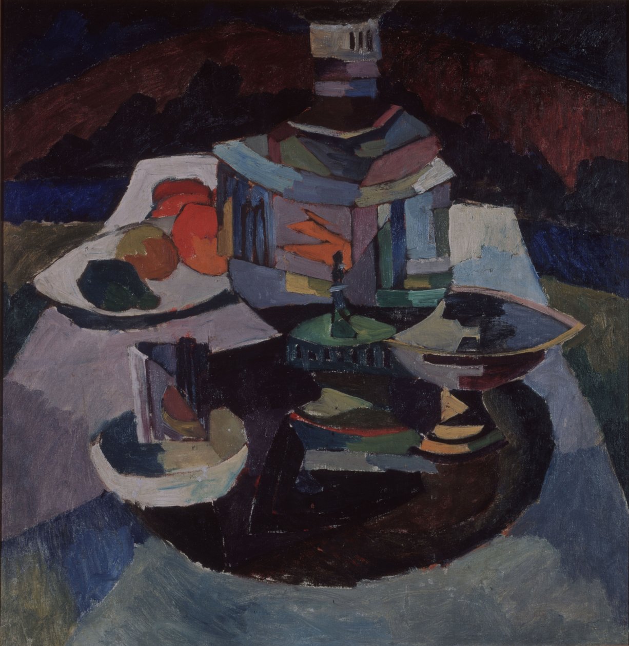Ainda vida com um samovar, 1913 de Aristarkh Vasilievic Lentulov