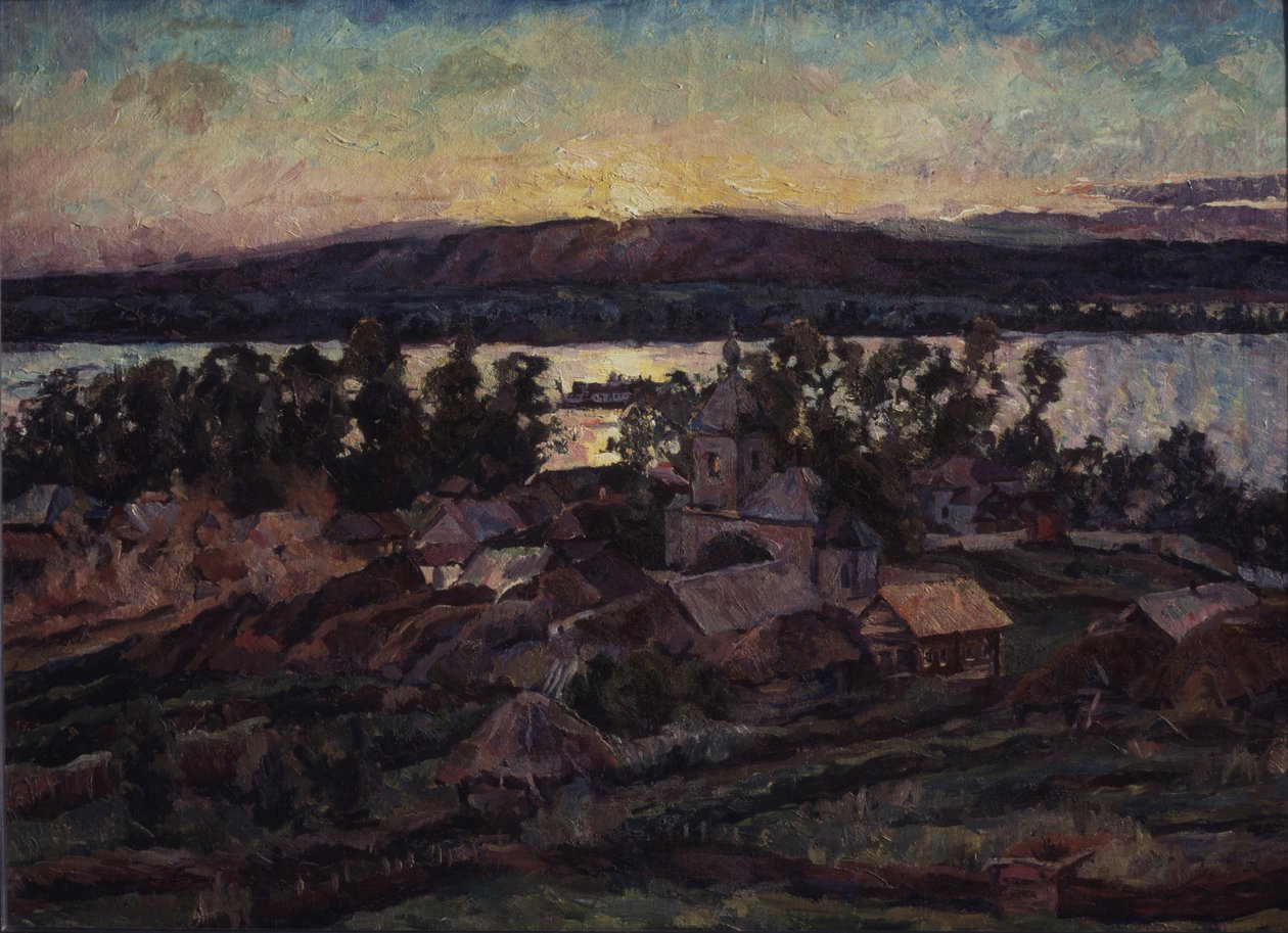 Pôr do sol, 1928 de Aristarkh Vasilievic Lentulov