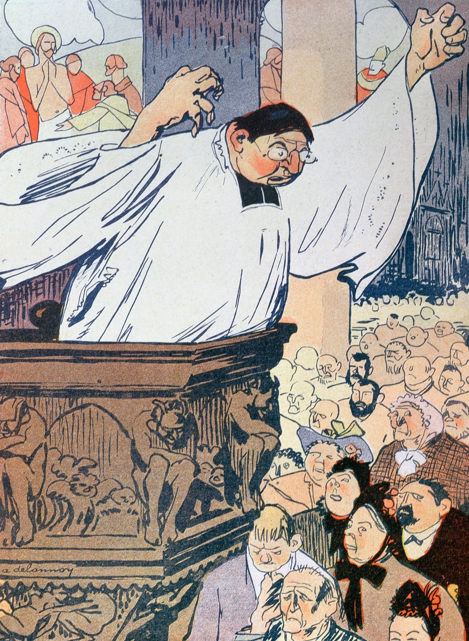 Desenho animado intitulado "Os Grandes Meios", de "L&39;Assiette au Beurre", 1906 de Aristide Delannoy