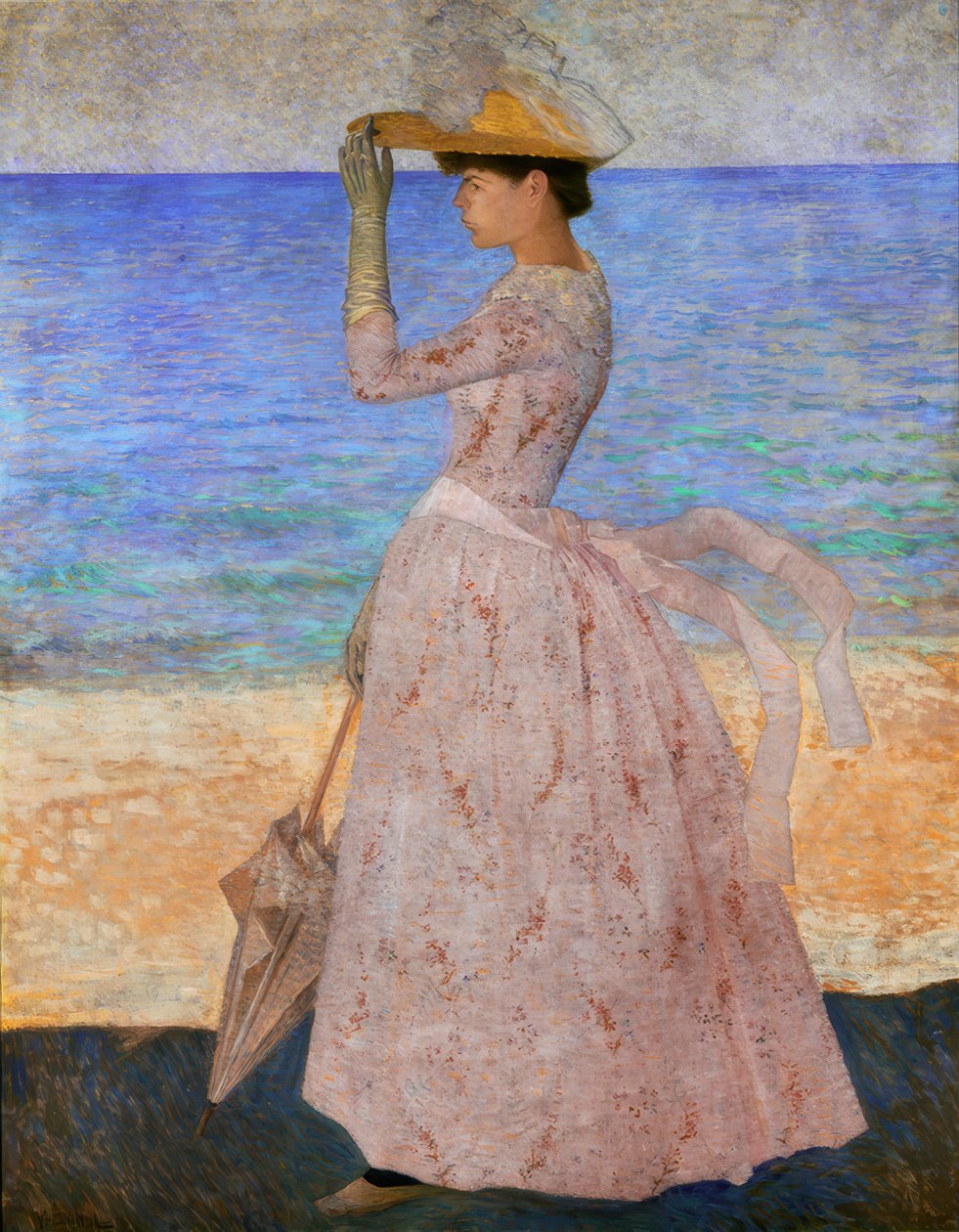 A mulher tem o guarda-chuva de Aristide Maillol