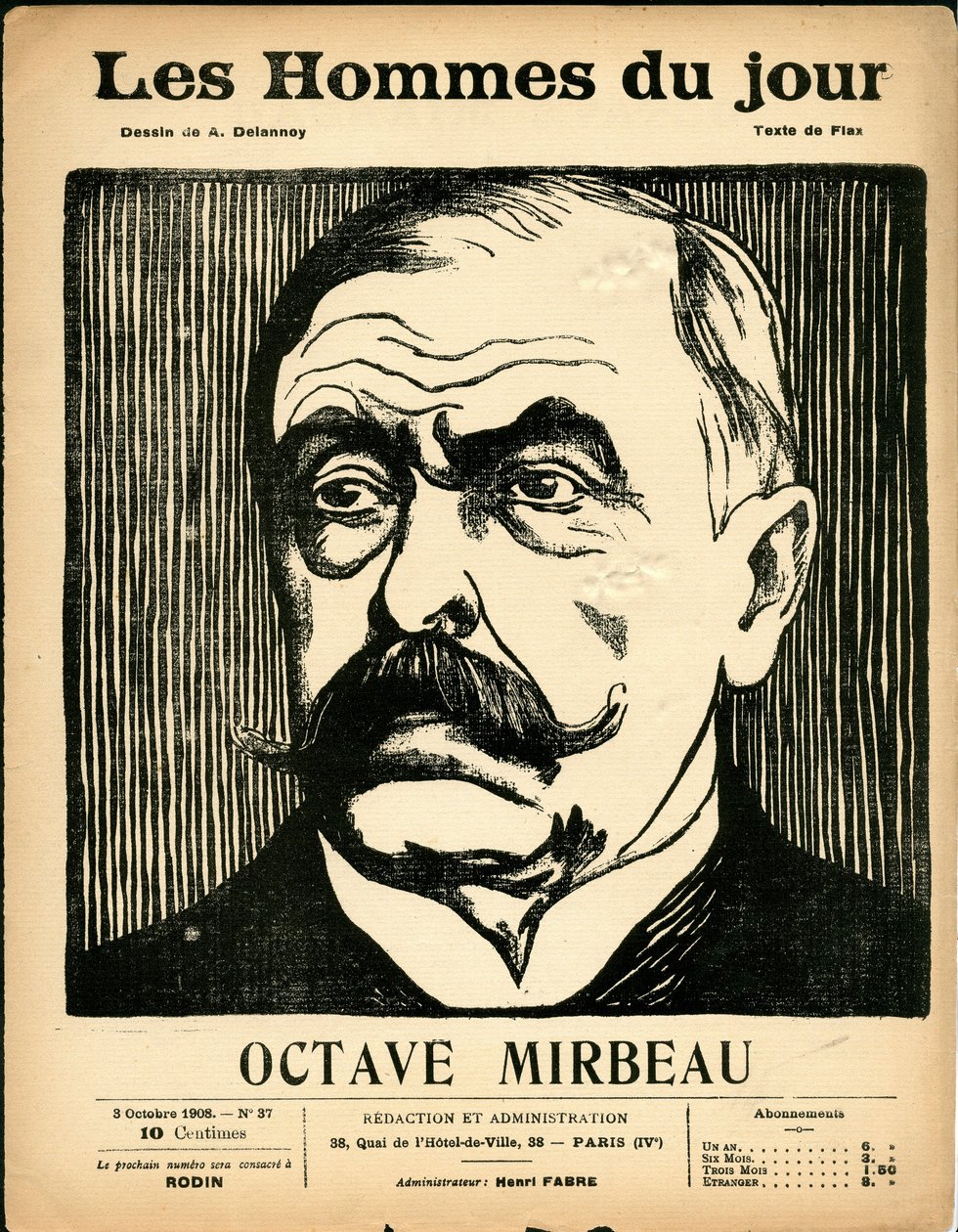 Capa de "Les Hommes du jour", Satirical B & W de Aristide Delannoy
