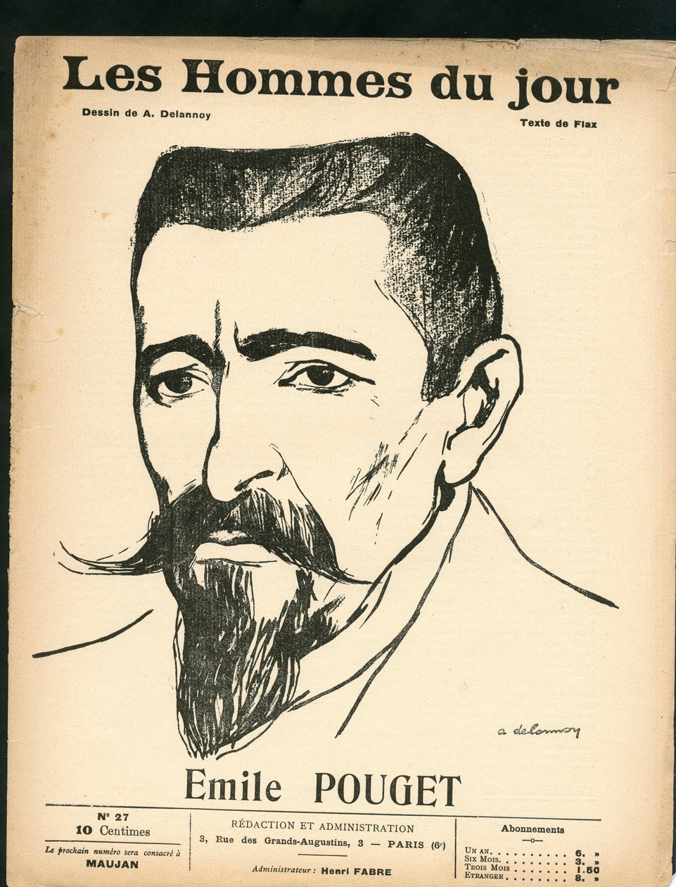 Capa do "The Men of the Day" número 27, 1 de Janeiro de Aristide Delannoy