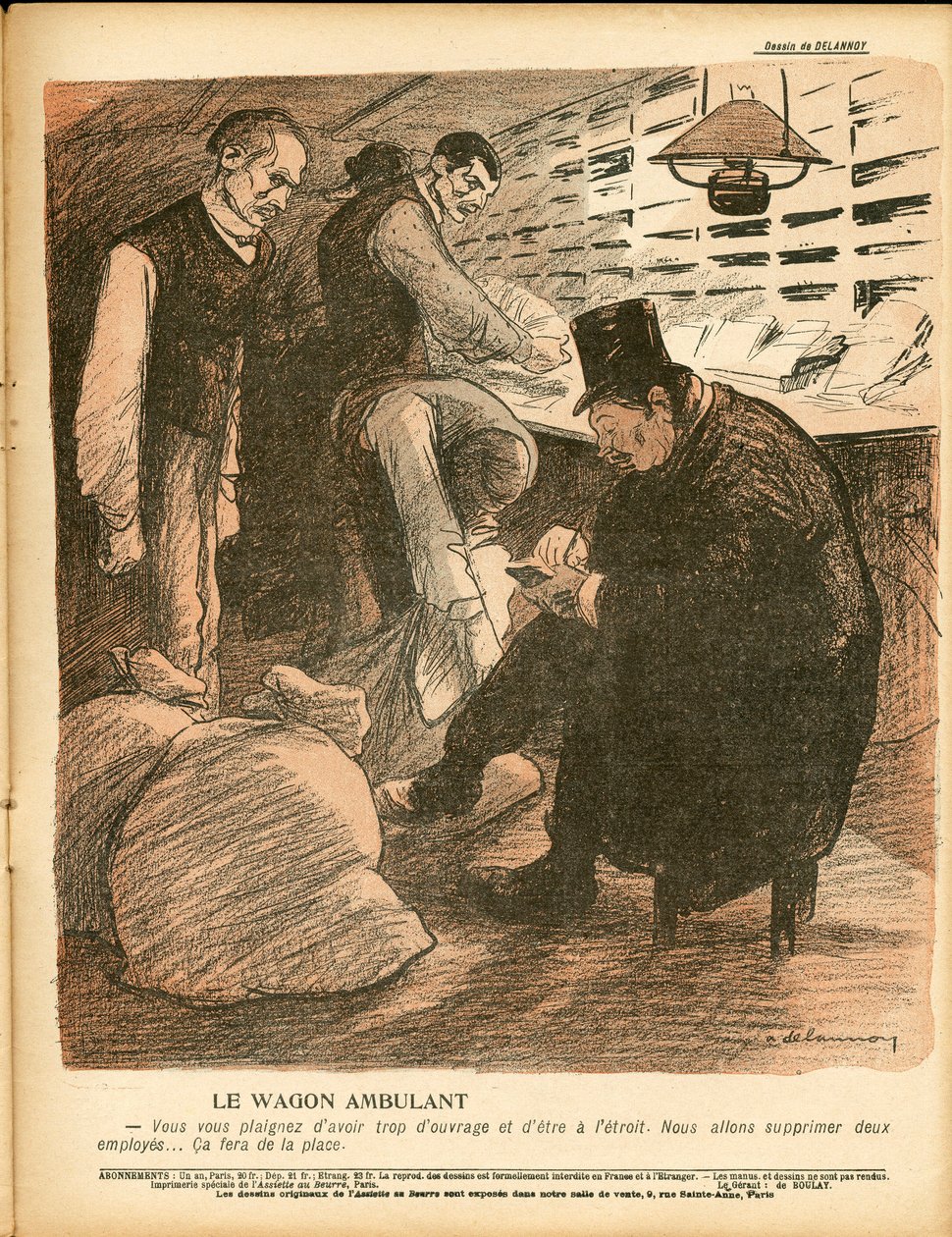 A Placa de Manteiga, número 164, Satirical in Colour de Aristide Delannoy