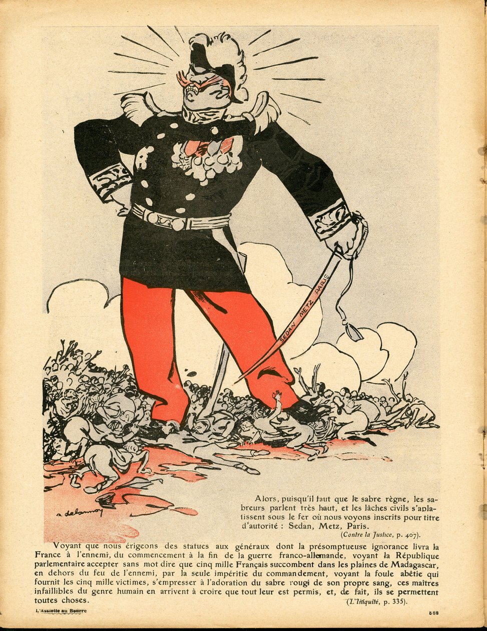 A Placa de Manteiga, número 401, Satirical em Cores de Aristide Delannoy