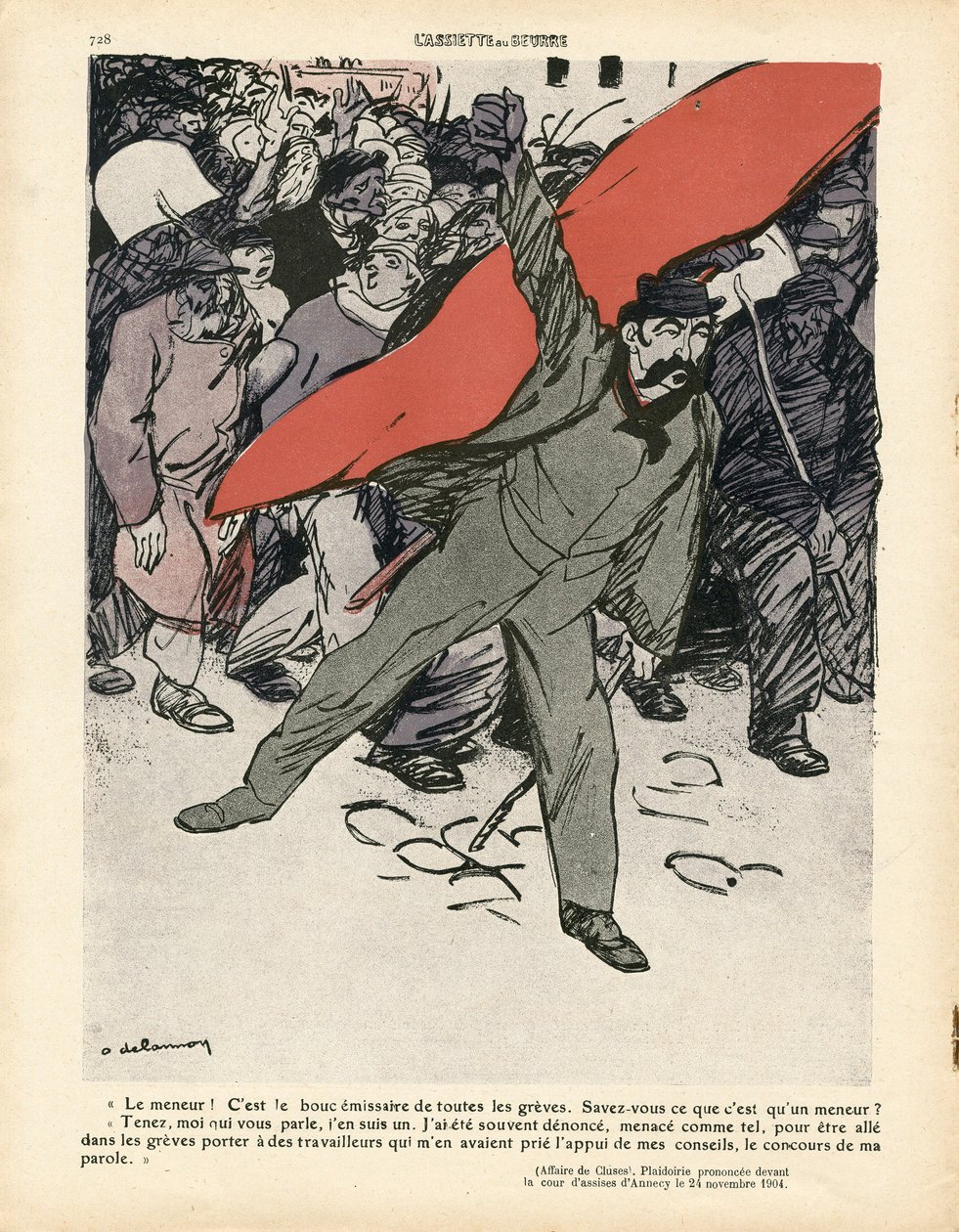 A Placa de Manteiga, número 410, Satirical in Colours de Aristide Delannoy
