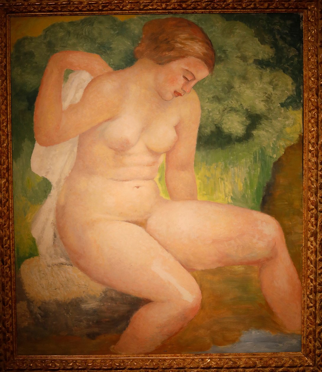Banhista em arvoredo, por volta de 1931 (óleo sobre madeira) de Aristide Maillol