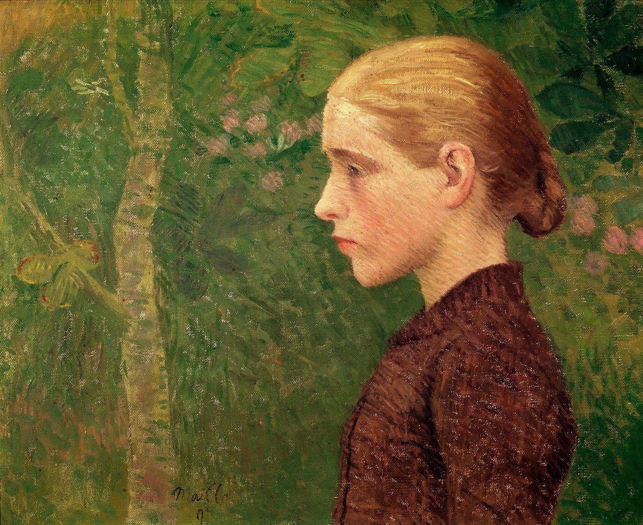 Busto de Pintura de Jovem Camponês de Aristide Maillol (1861-1944) Sol de 1891. 46 x 55 cm Reims, Musee des Beaux Arts de Aristide Maillol