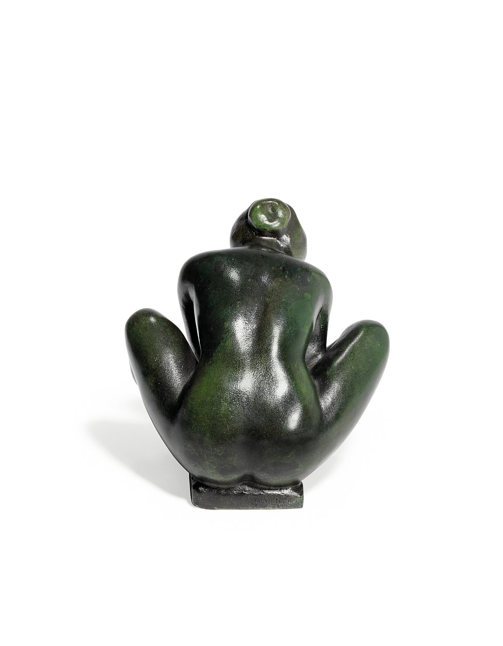 Menina agachada segurando um pé de Aristide Maillol