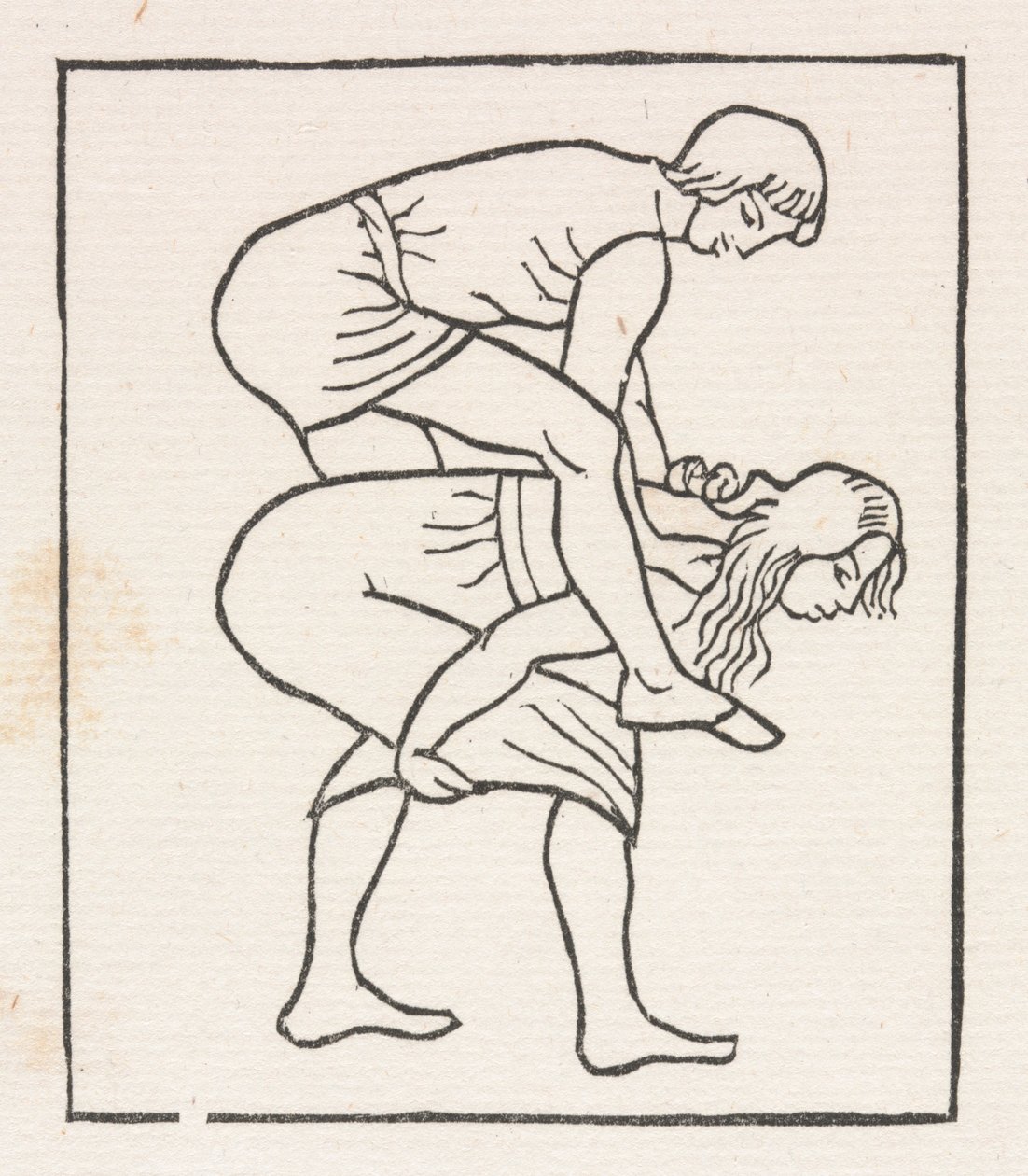 Daphnis e Chloe: Daphnis põe a maçã no seio de Chloe de Aristide Maillol