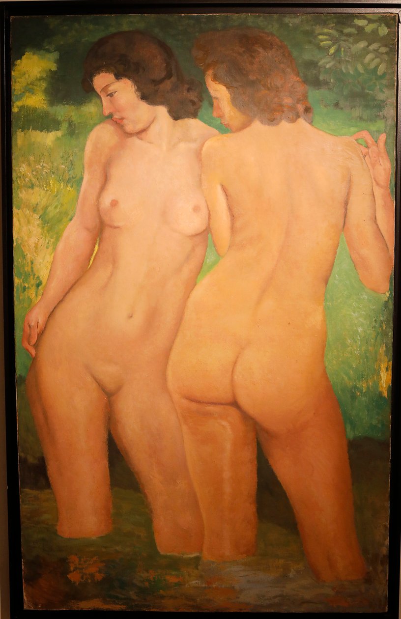 Irmãs tomando banho, c.1940 (óleo sobre tela) de Aristide Maillol