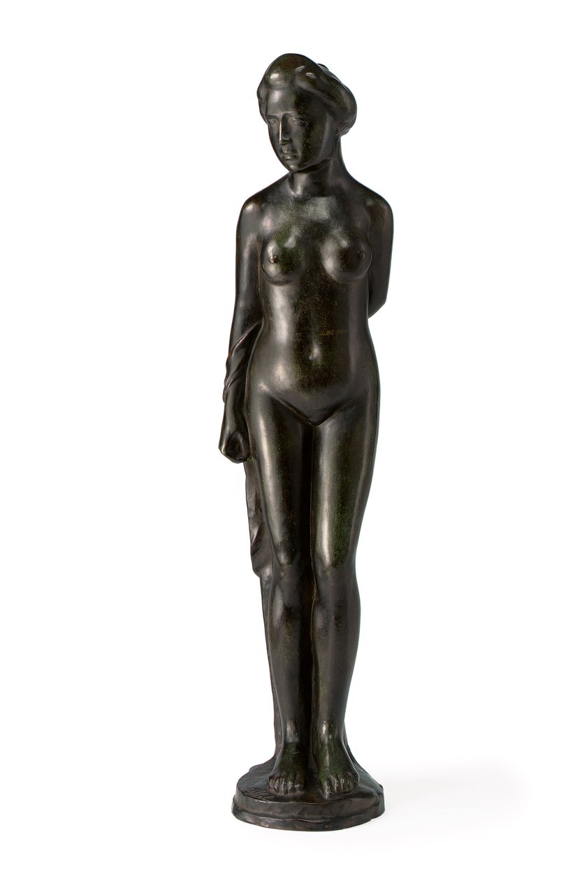 Banhista em pé, com cortinas sobre o braço direito; Baigneuse debout drapee sur le bras droit de Aristide Maillol