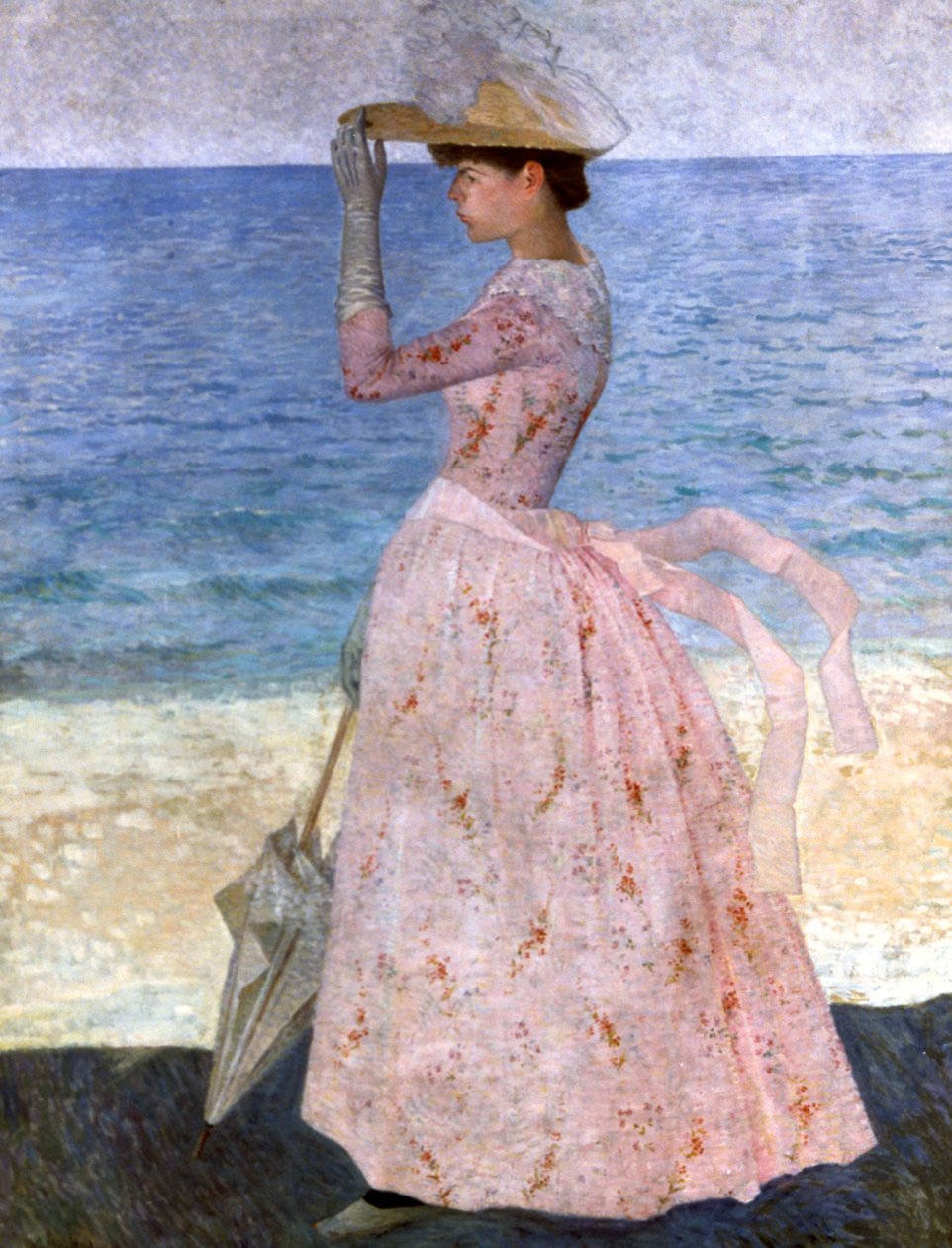 Mulher com o guarda-chuva, 1900 de Aristide Maillol