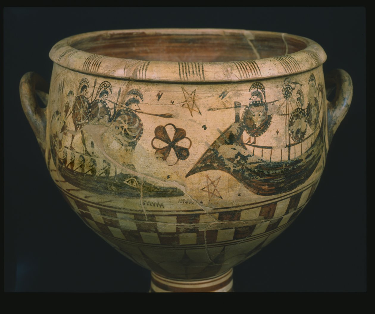 Krater com Ulisses cegando Polyphemus (cerâmica) de Aristonothos