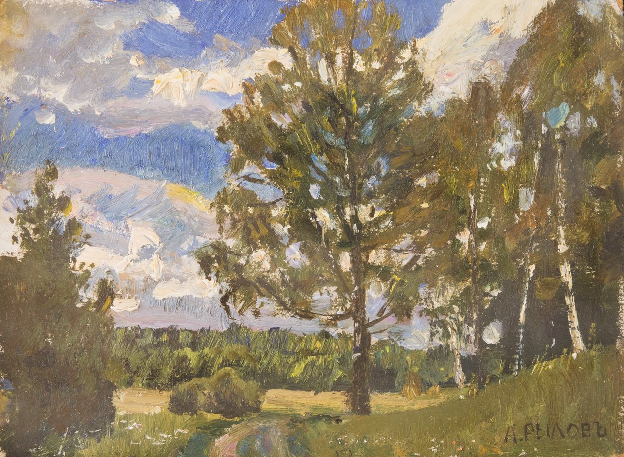 Paisagem de verão de Arkadij Aleksandrovic Rylov
