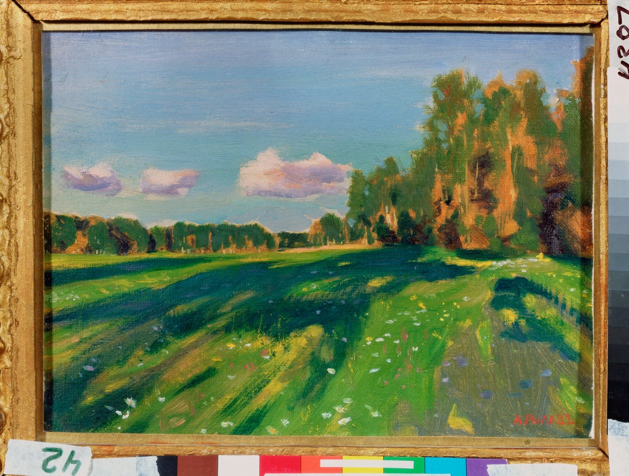 Estudo de verão. Pintura de Arkadi (Arkady) Alexandrovich Rylov (1870-1939), óleo sobre tela de Arkadij Aleksandrovic Rylov