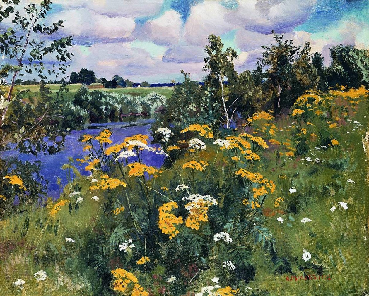 Tansies de campo, 1922 de Arkadij Aleksandrovic Rylov