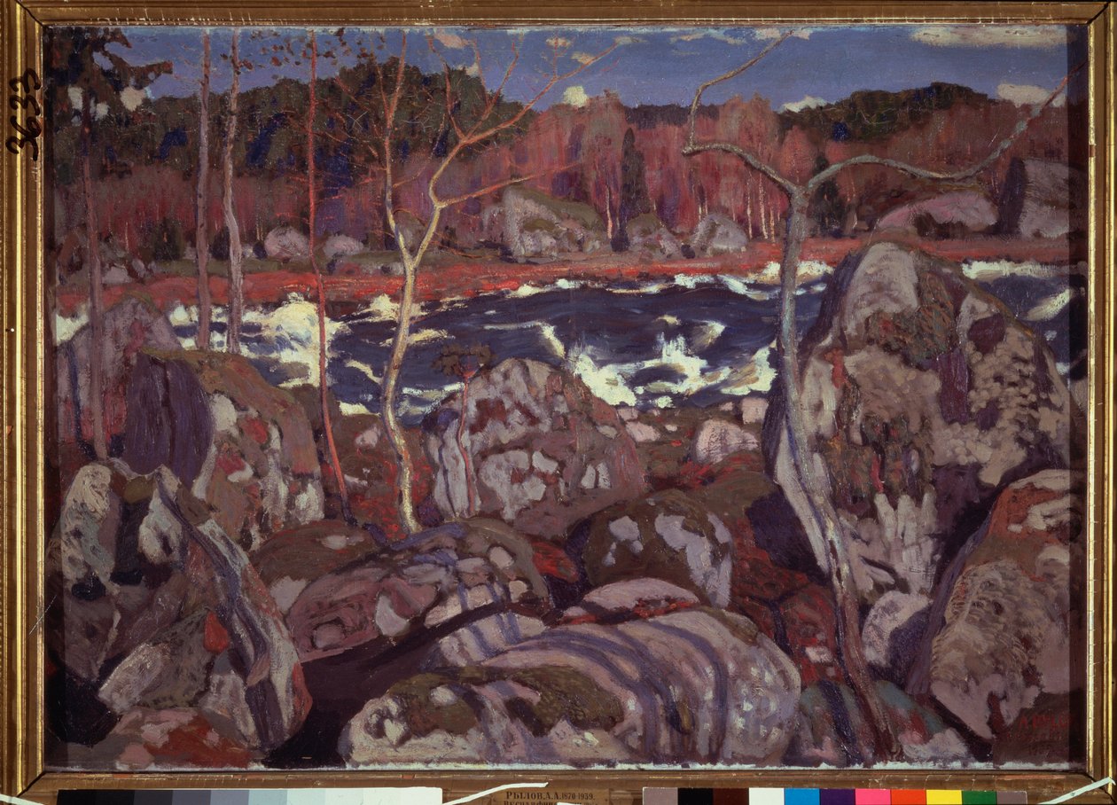 Primavera na Finlândia. Pintura de Arkadi (Arkady) Alexandrovich Rylov (1870-1939), óleo sobre tela de Arkadij Aleksandrovic Rylov