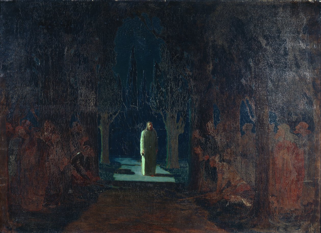 Cristo no jardim do Getsêmani de Arkhip Ivanovich Kuindzhi