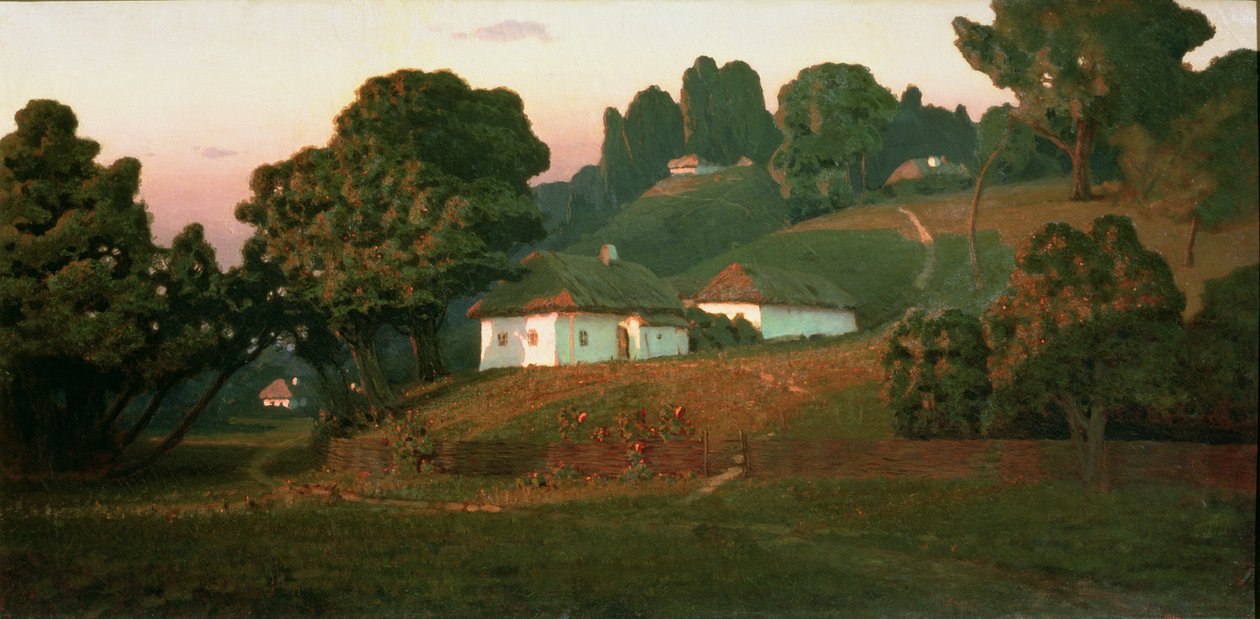 Noite na Ucrânia, 1878 de Arkip Ivanovic Kuindzi