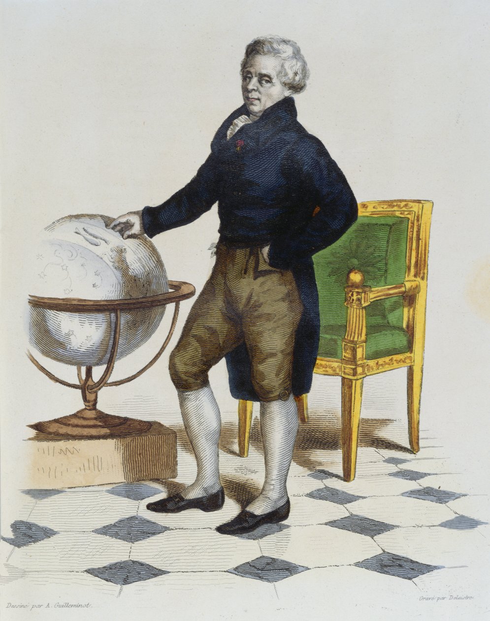 Pierre-Simon (1747-1825) Marquês de Laplace, gravado por Delaistre de Armand Guilleminot