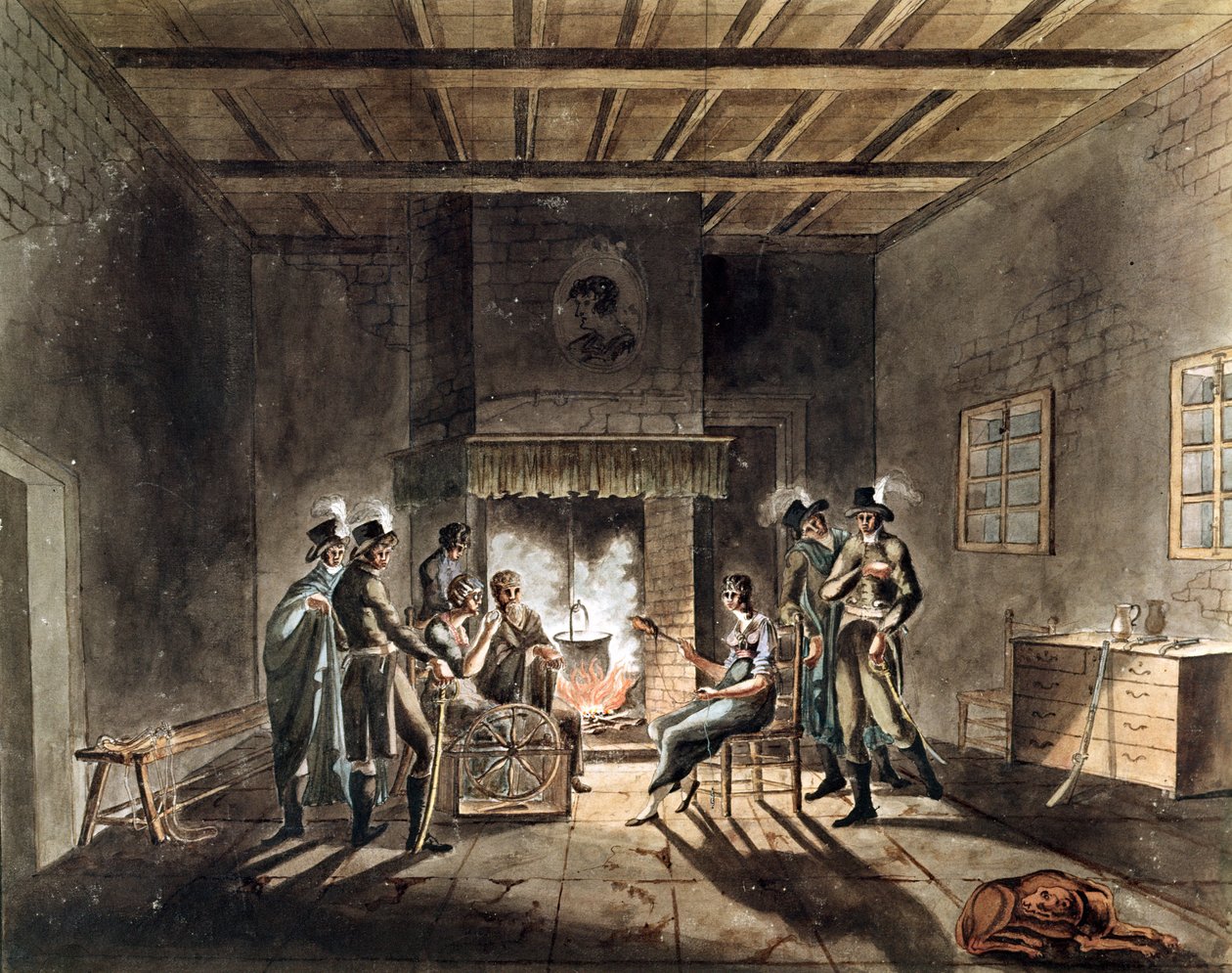 Os conspiradores do caso de Cadoudal, c.1804 de Armand de Polignac