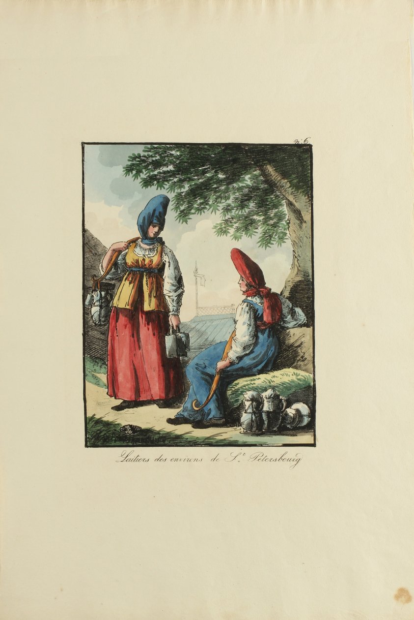 Leiteiras de Petersburgo, 1817 de Armand Gustave Haubigant