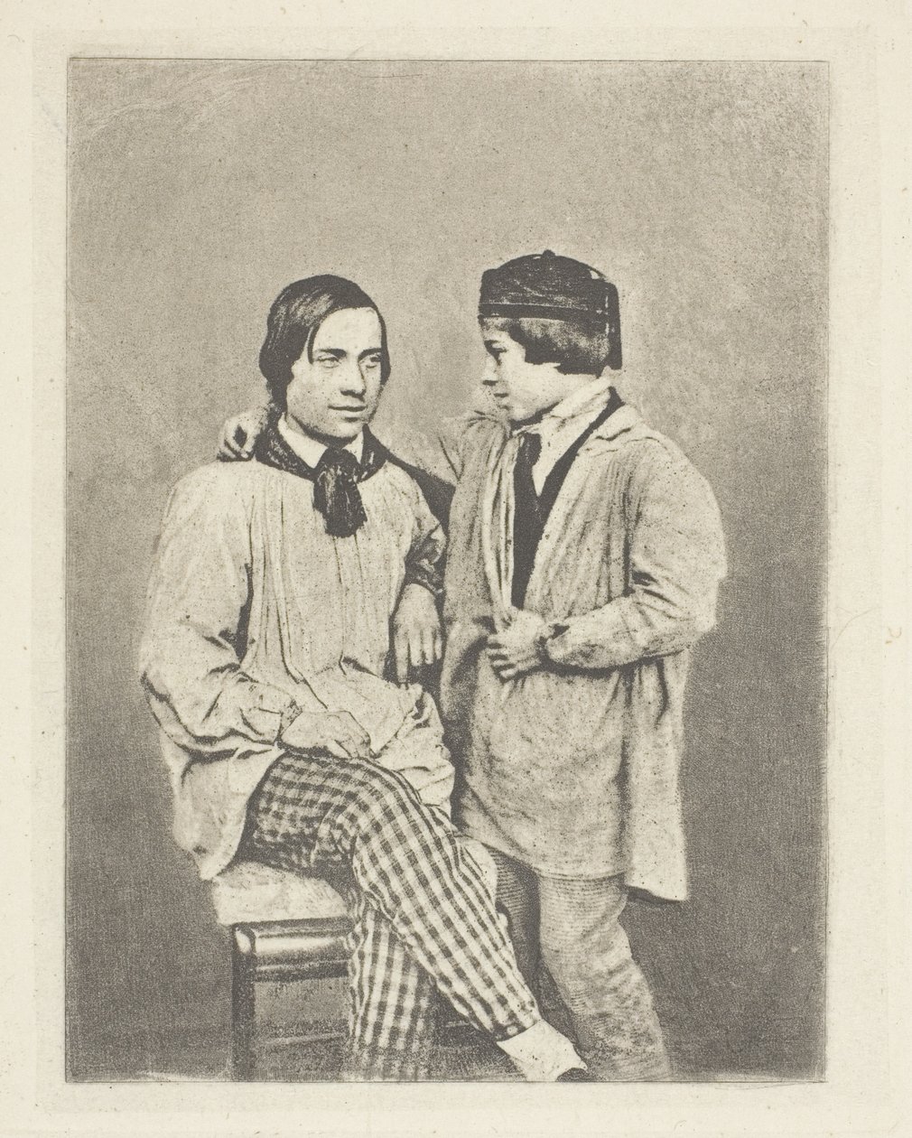 Pai camponês e seu filho de Armand Hippolyte Louis Fizeau