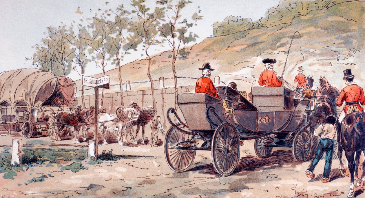 O transporte real de Leopoldo I da Bélgica por volta de 1830, 1886 de Armand Jean Heins