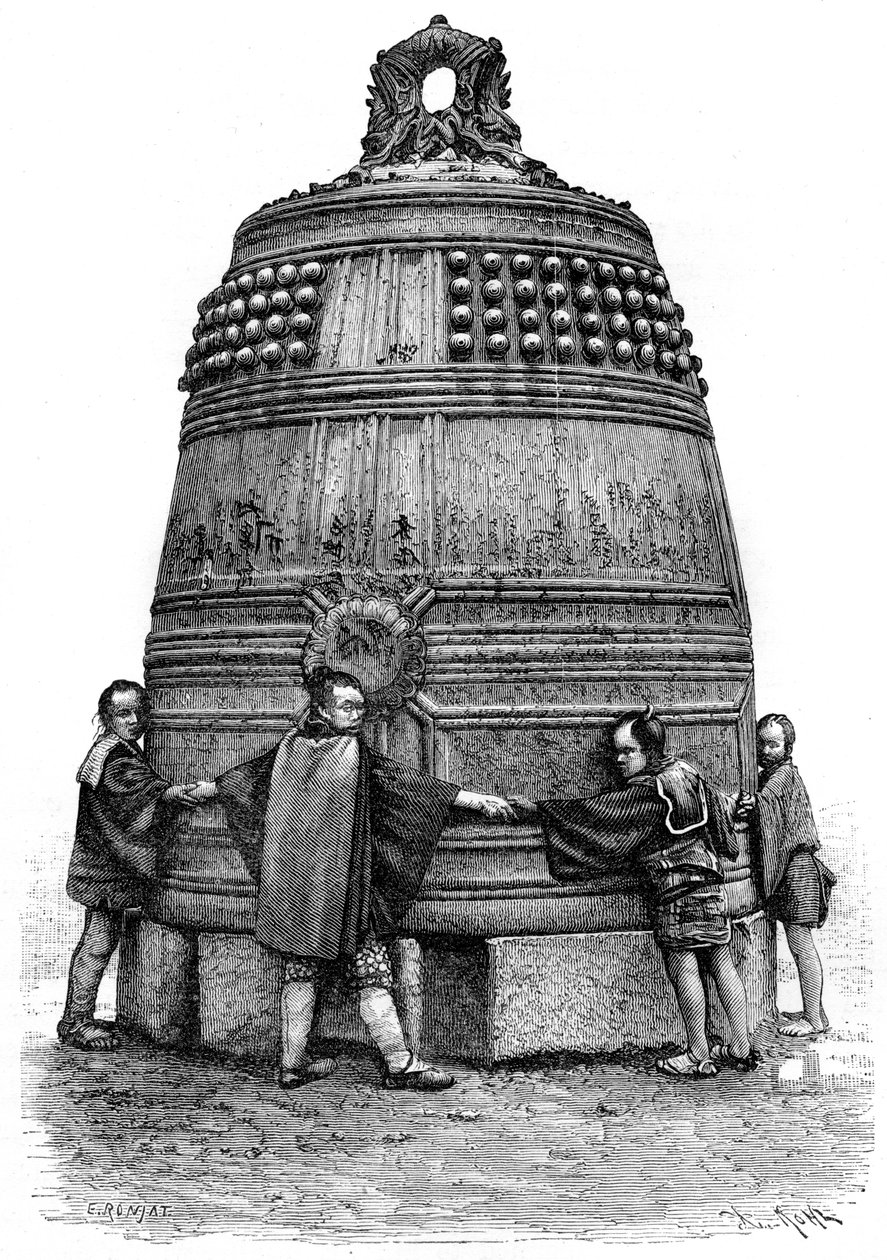 Um sino do bairro Shiba, Tóquio, Japão, 1895. de Armand Kohl