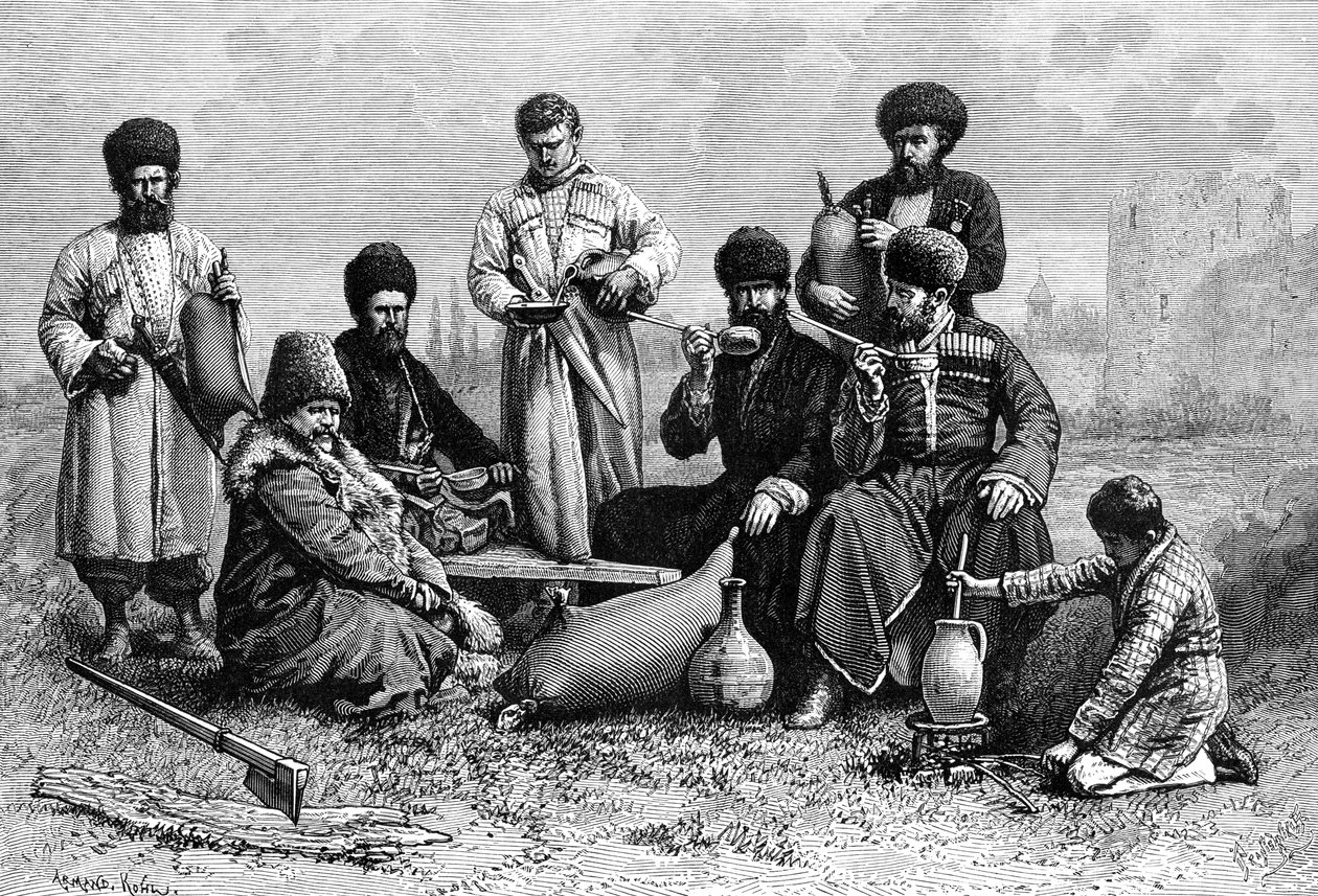 Homens georgianos, 1895. de Armand Kohl