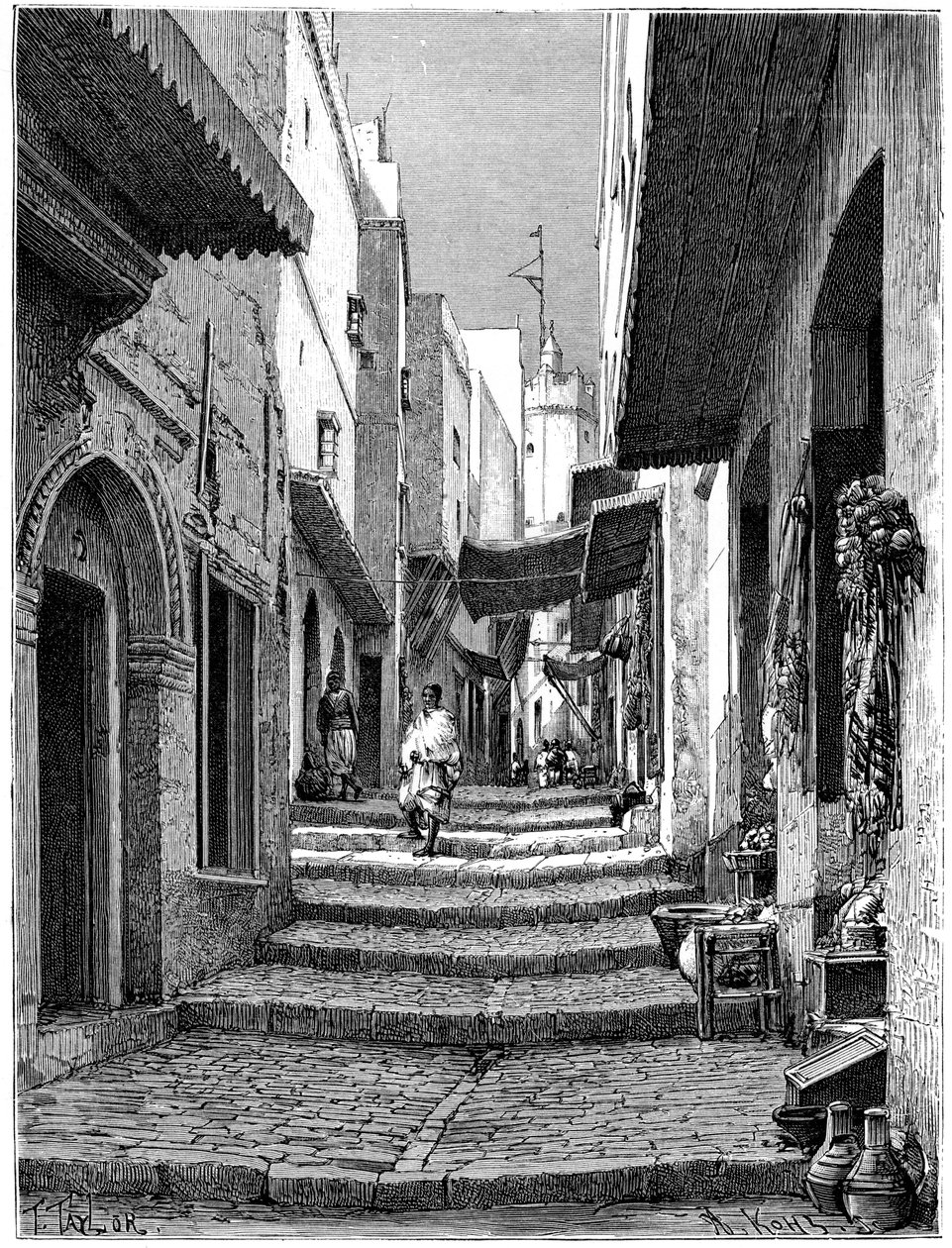 Cidade velha, Argel, c1890 de Armand Kohl