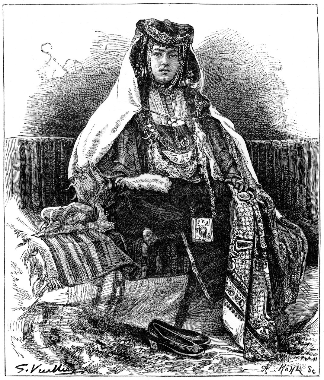 Ouled Nail dancer, Argélia, c1890 de Armand Kohl