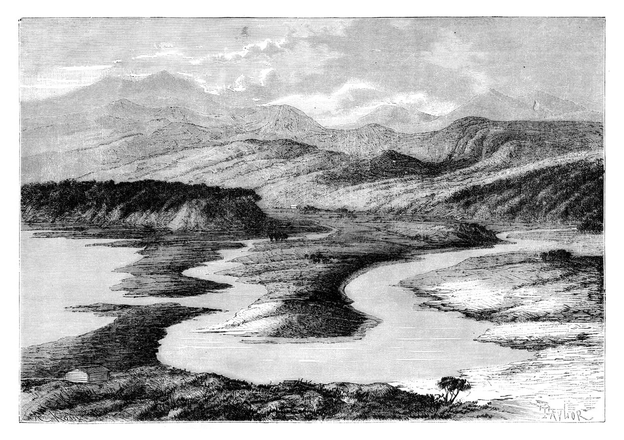 O Vale do Dui, Sakhalin, Rússia, 1895. de Armand Kohl