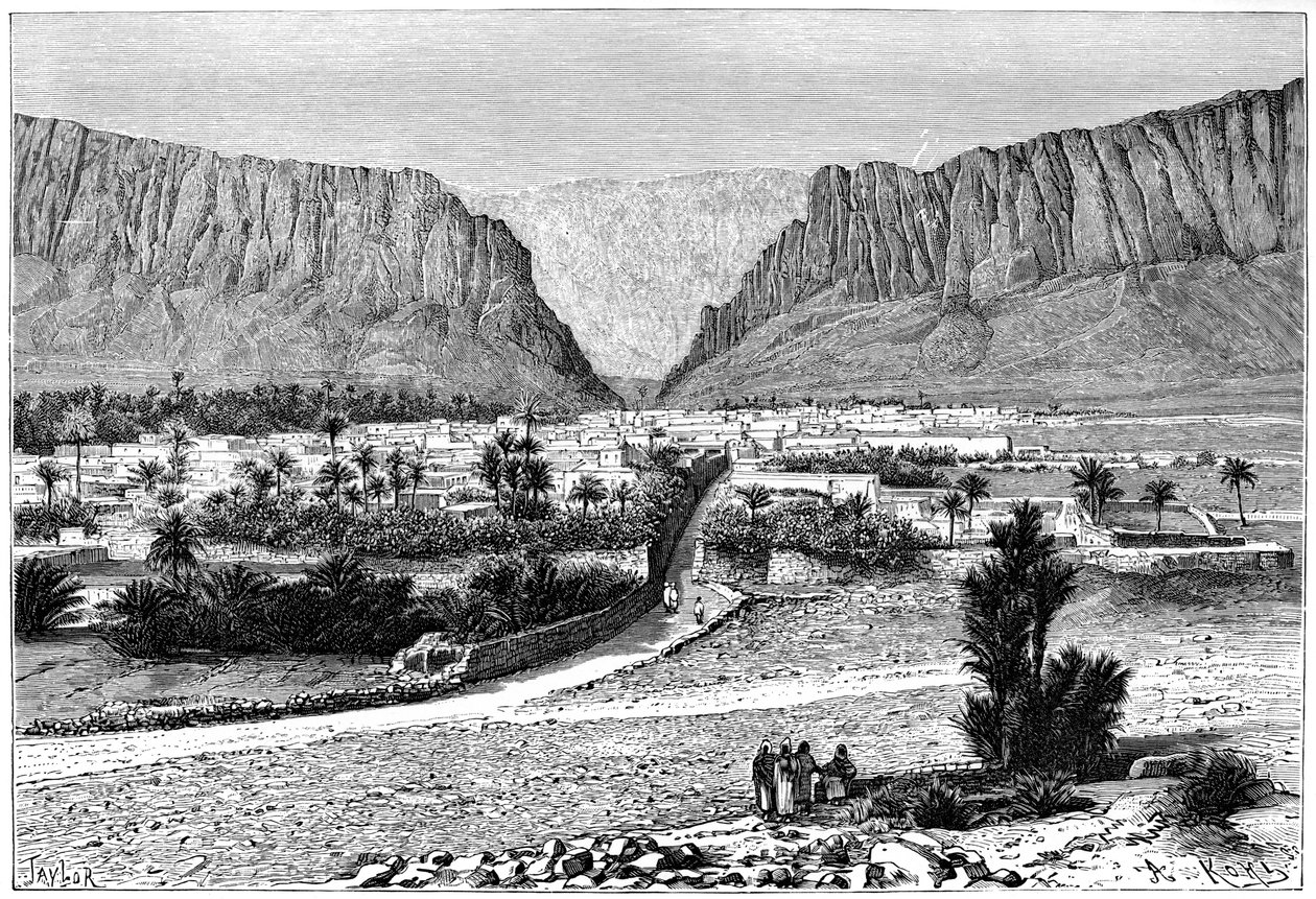 O desfiladeiro de El-Kantara, Tunísia, 1895. de Armand Kohl